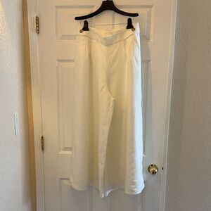 Banana Republic Linen Blend White Pants
